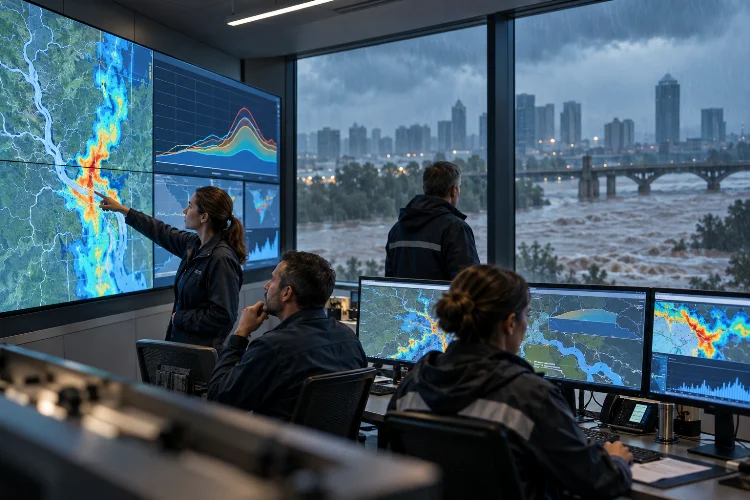 Real-Time Flood Forecasting Through Hybrid Hydrological Models